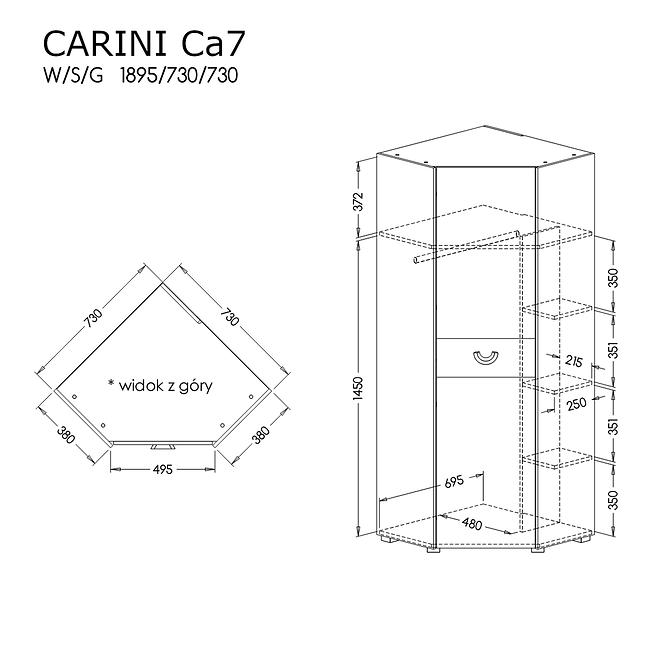 Sarokszekrény CA7 1D Carini