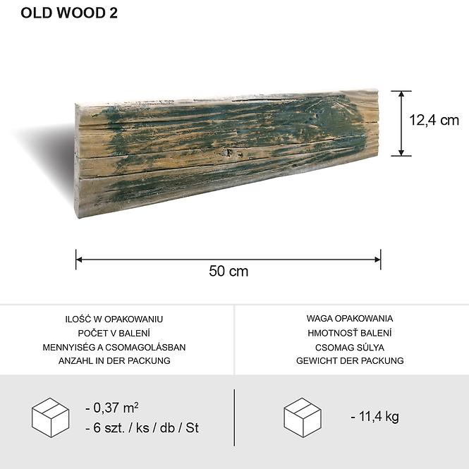Beton burkolókő Old Wood Dark,2