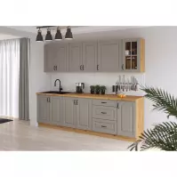 Konyhabútor Stilo claygrey/artisan 260 munkalap nélkül