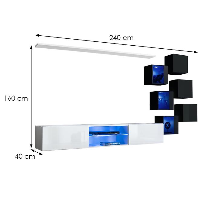 Nappali Bútor Switch Xxi Fehér/Fekete,3