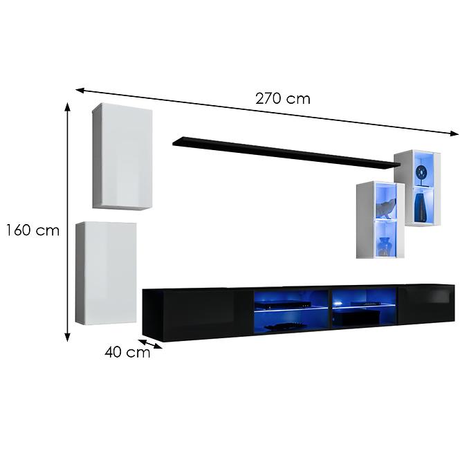 Nappali Bútor Switch Xxv Fehér/Fekete