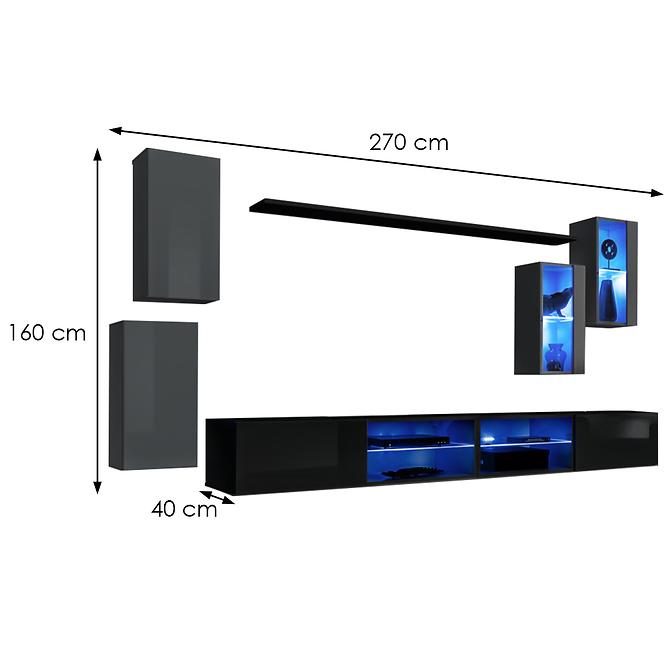 Nappali Bútor Switch Xxv Grafit/Fekete