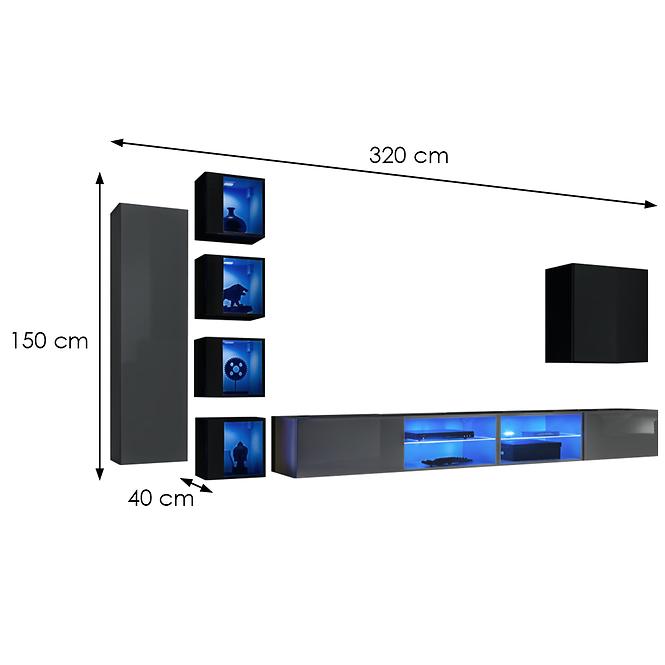 Nappali Bútor Switch Xxvi Grafit/Fekete