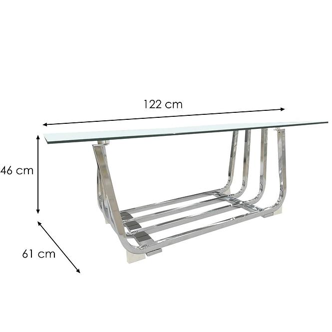 Dohányzóasztal CF60047-A TRANSP. GLASS.