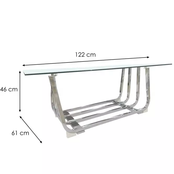 Dohányzóasztal CF60047-A TRANSP. GLASS.,2