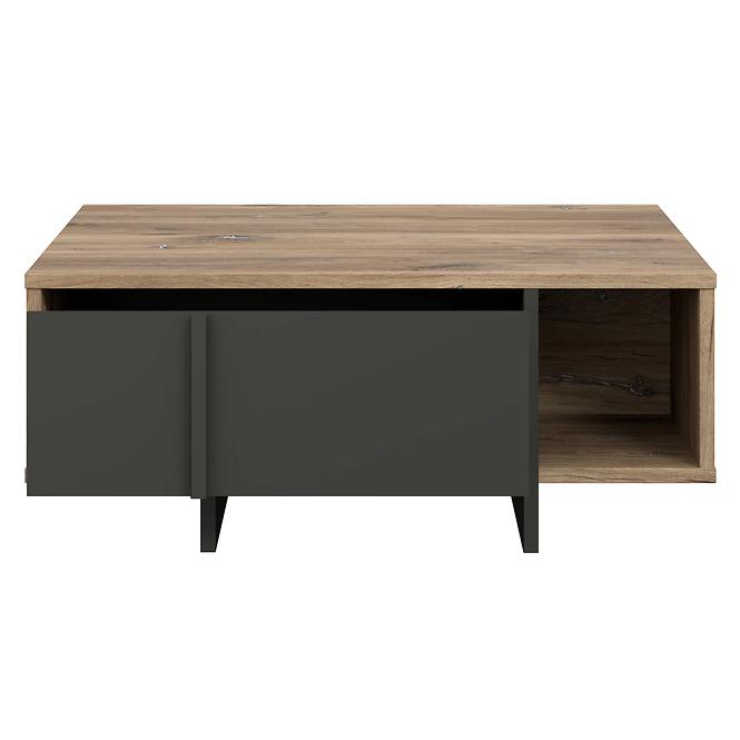 Dohányzóasztal Gudrid tölgy flagstaff/fekete,4