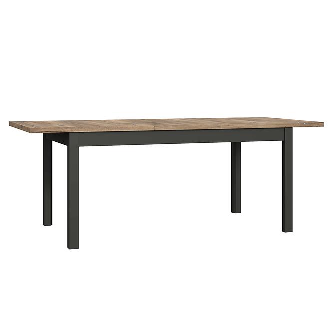 Kinyitható asztal Gudrid  160,4/207x90,2cm tölgy flagstaff/fekete