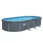 Fém medence Hydrium 7,3x3,6x1,3 m antracit 561CW