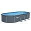 Fém medence Hydrium 7,3x3,6x1,3 m antracit 561CW