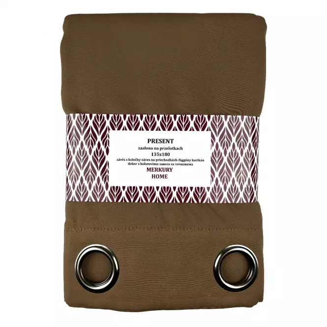 Függöny Present karikákkal 135x180 mustár Merkury Home