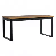 Összecsukható asztal Lamelo La14 160/240x90cm Wotan tölgy/Fekete Matt
