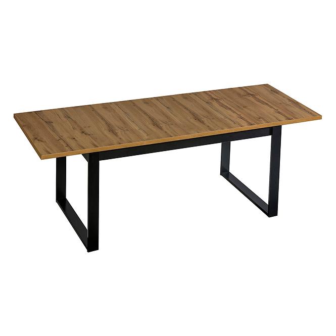 Összecsukható asztal Lamelo La14 160/240x90cm Wotan tölgy/Fekete Matt