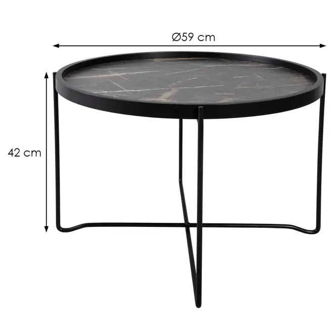 Dohányzóasztal Flamant JF906KD-MB+DS,2