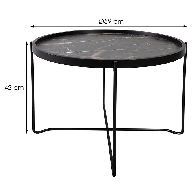 Dohányzóasztal Flamant JF906KD-MB+DS,2
