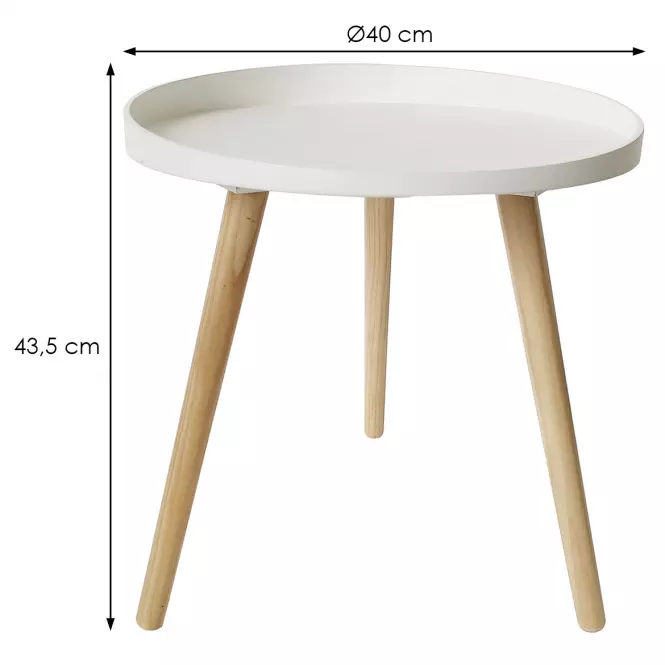 Dohányzóasztal Elin fehér/tölgy természetes
