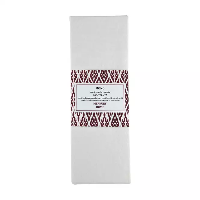 Lepedő elasztikus Mono pamut ekrü 220x200 + 25 Merkury Home