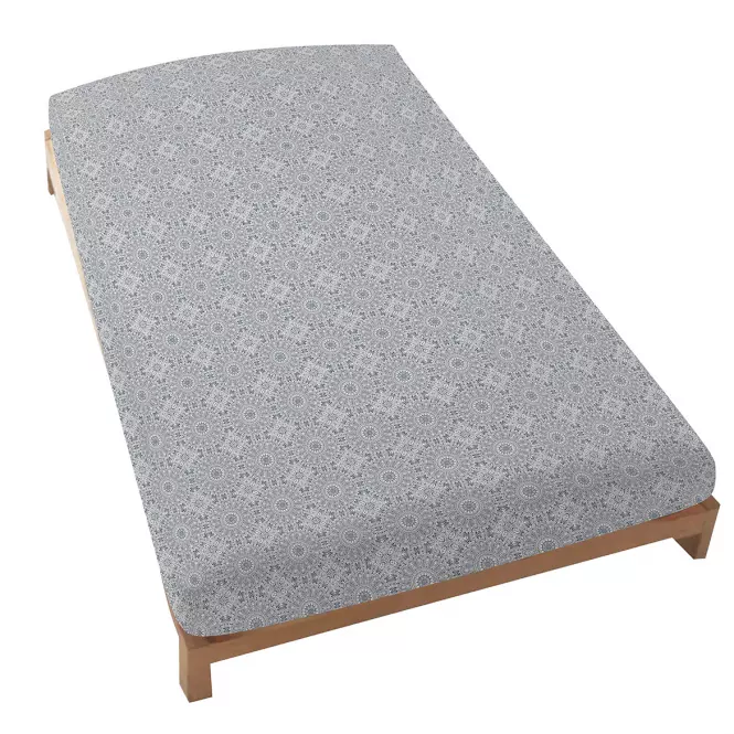 Lepedő elasztikus Orient pamut ekrü/indigo 160x200 + 25 Merkuty Home