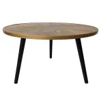 Dohányzóasztal Cosy tölgy/fekete/arany