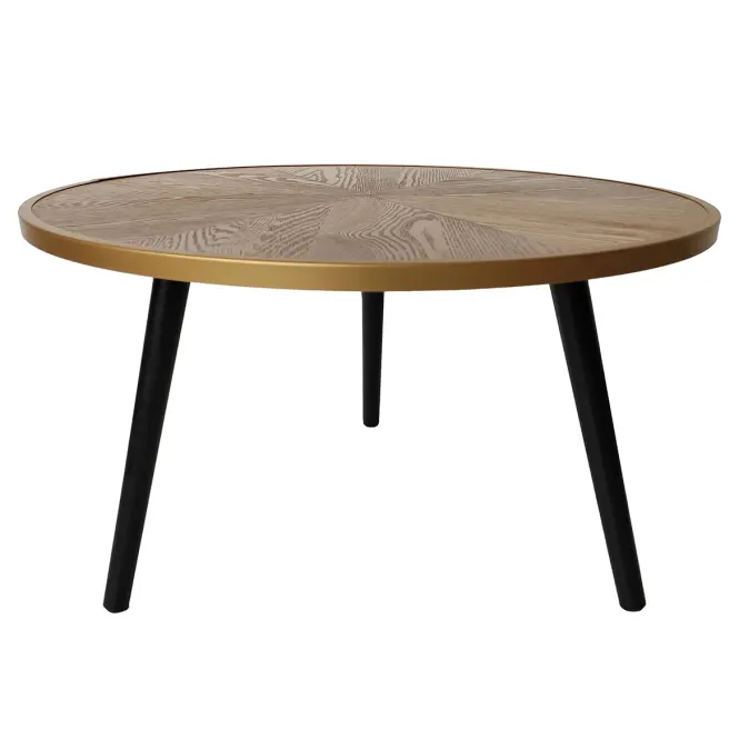 Dohányzóasztal Cosy tölgy/fekete/arany
