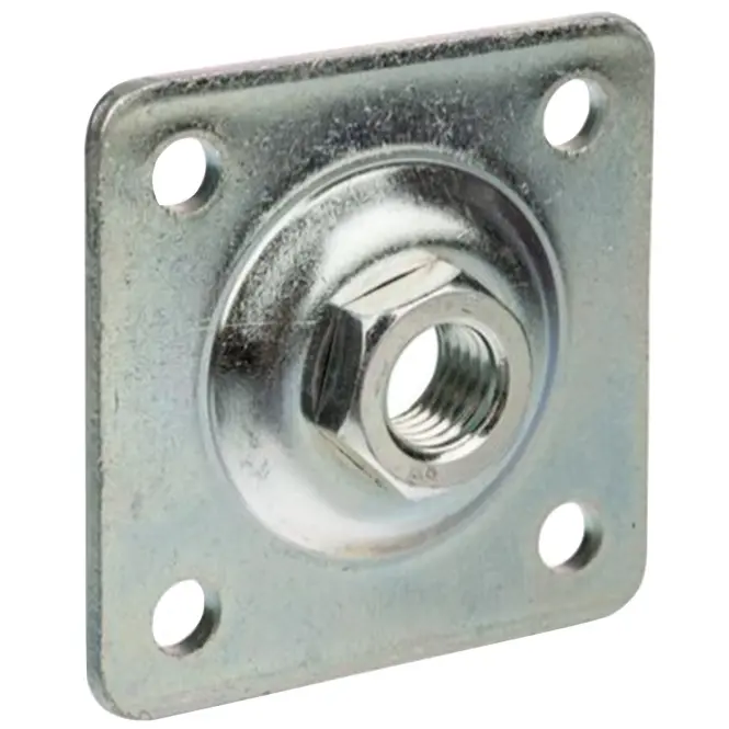 Szerelőlemez anyával 80x80 mm fi 16,0 Zn