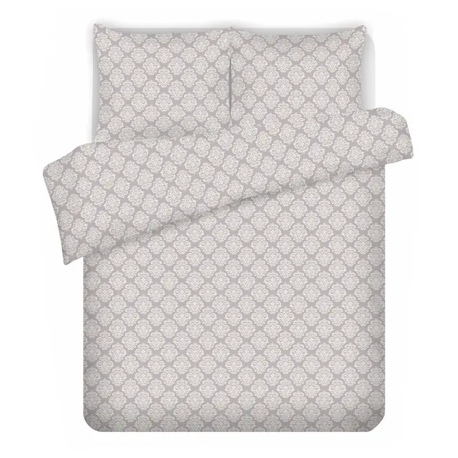 Ágynemű Classic pamut ecru/világosszürke 220x200 + (2) 70x80 Merkury Home,2