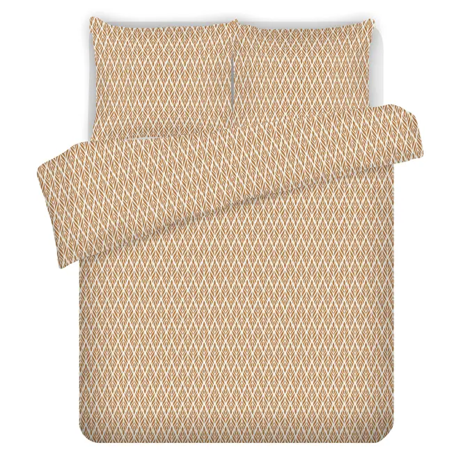Ágynemű Folk pamut ecru/mustár 220x200 + (2) 70x80 Merkury Home,2