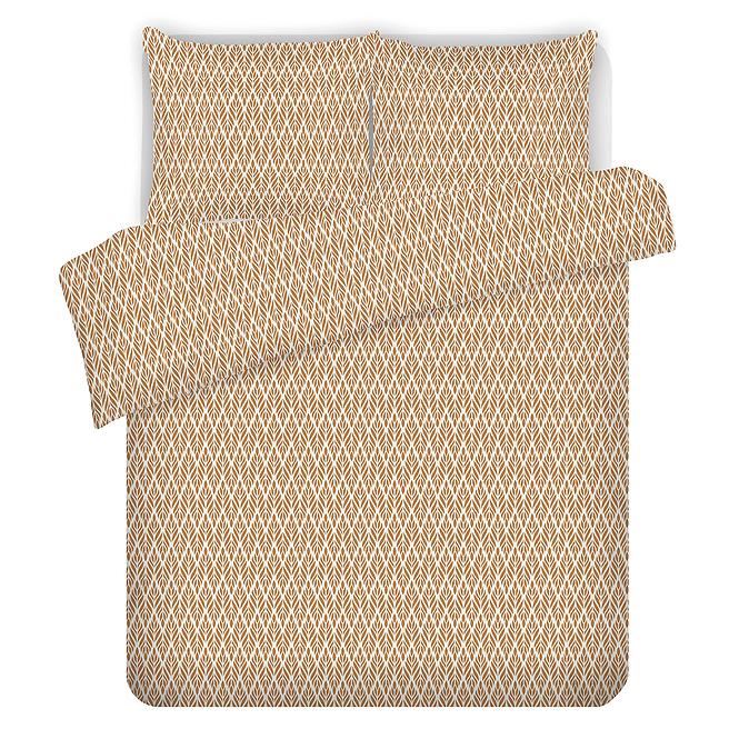 Ágynemű Folk pamut ecru/mustár 220x200 + (2) 70x80 Merkury Home,2