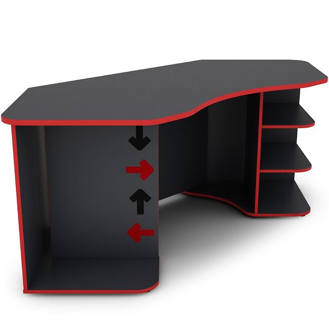 Íróasztal Matrix 1 grafit/piros
