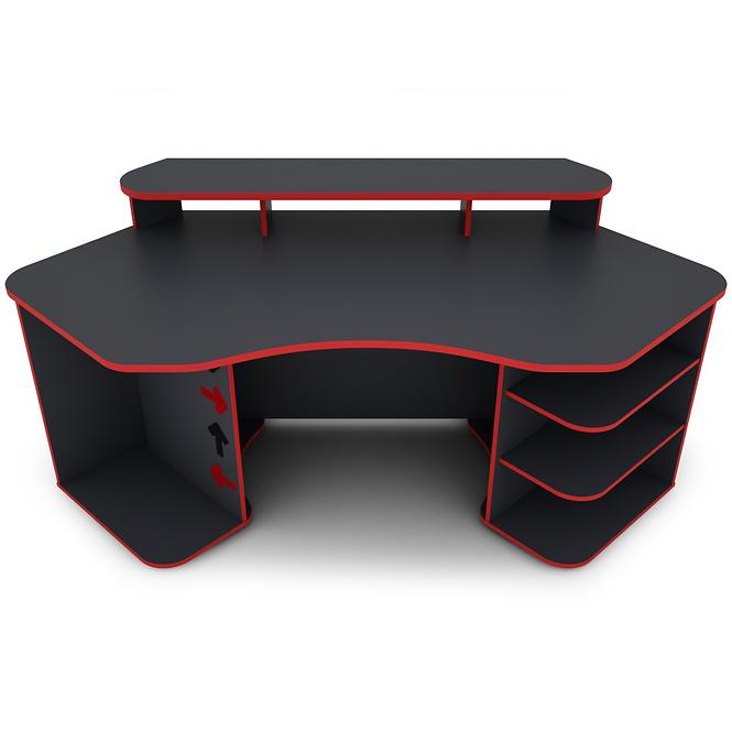 Íróasztal Matrix 2 grafit/piros