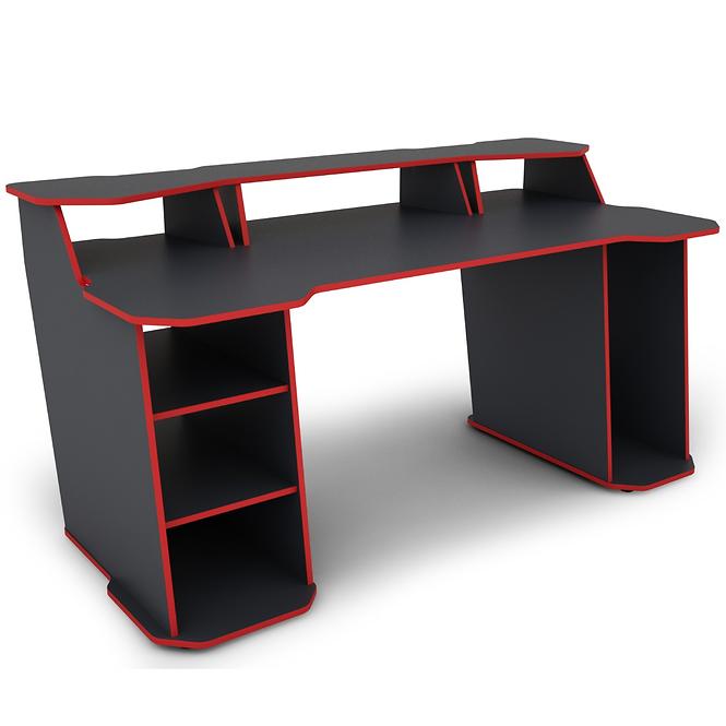 Íróasztal Matrix 4 grafit/piros