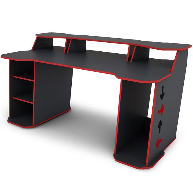 Íróasztal Matrix 4 grafit/piros