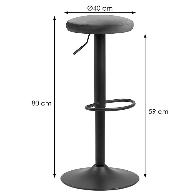 Hoker Fém Fray Sötét Szürke 2db