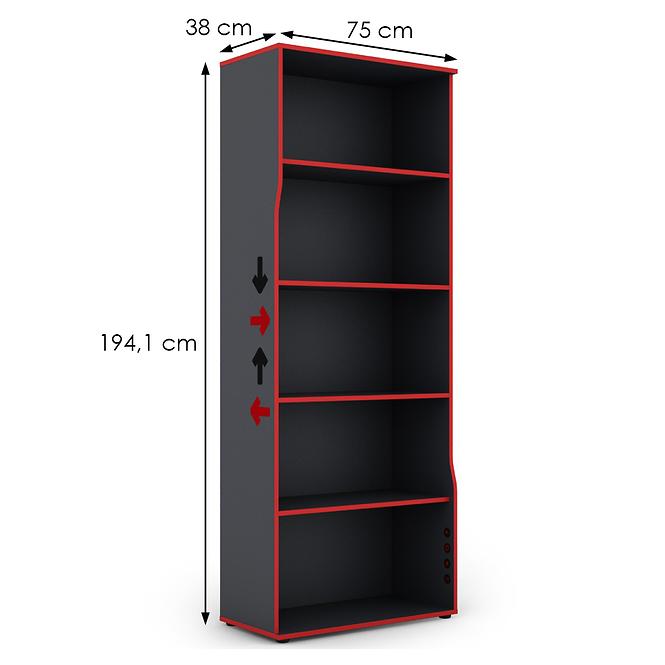 Regál Matrix RG 75 grafit/piros