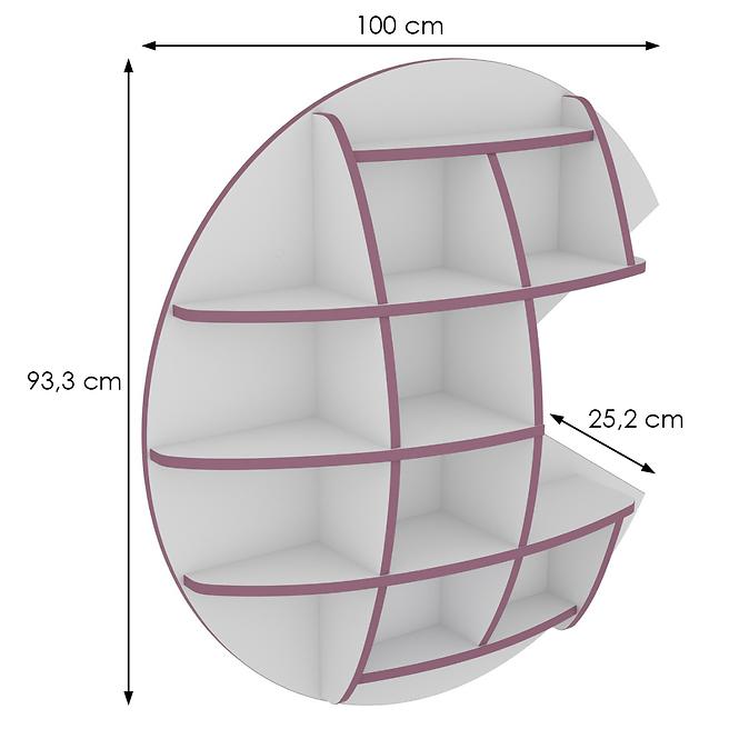 Falipolc Matrix III fehér/ibolya