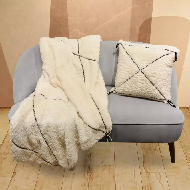 Pléd Sherpa 130x160 bézs Merkury Home,2