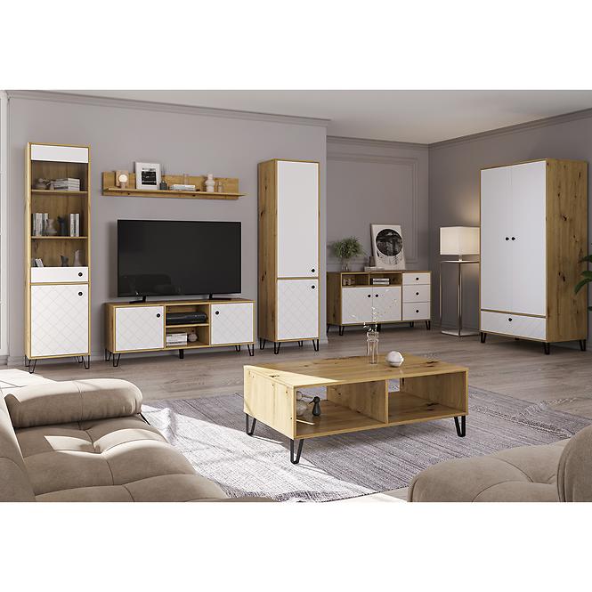 Falipolc Sorrento D 138 Tölgy Artisan/Fehér