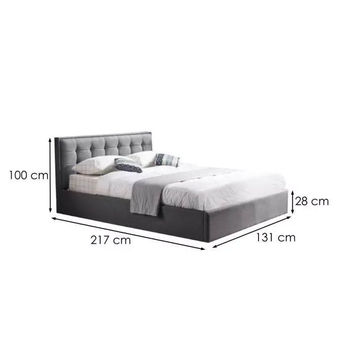 Ágy Padva 120 szürke,2
