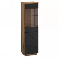 Vitrin Orient A1 1d1w Tölgy Delano Sötét Fekete