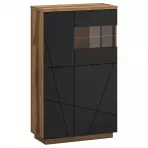Vitrin Orient C 3d1w Tölgy Delano Sötét Fekete