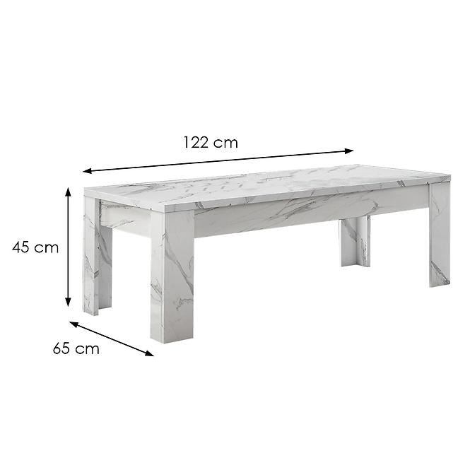 Dohányzóasztal Carrara márvány fehér,2