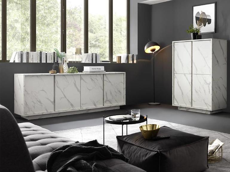 Dohányzóasztal Carrara márvány fehér,5