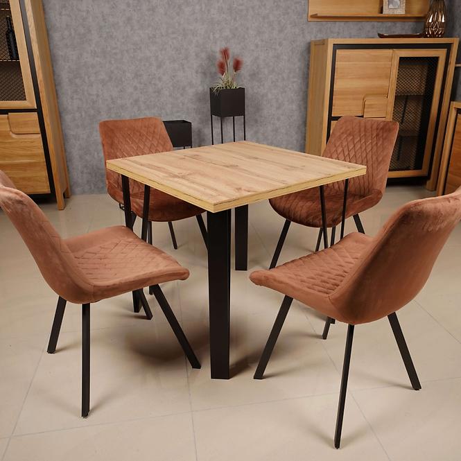 Asztal Karlos 90x90 tölgy wotan,6