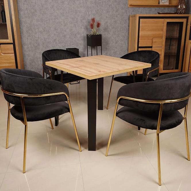 Asztal Karlos 110x110 tölgy wotan