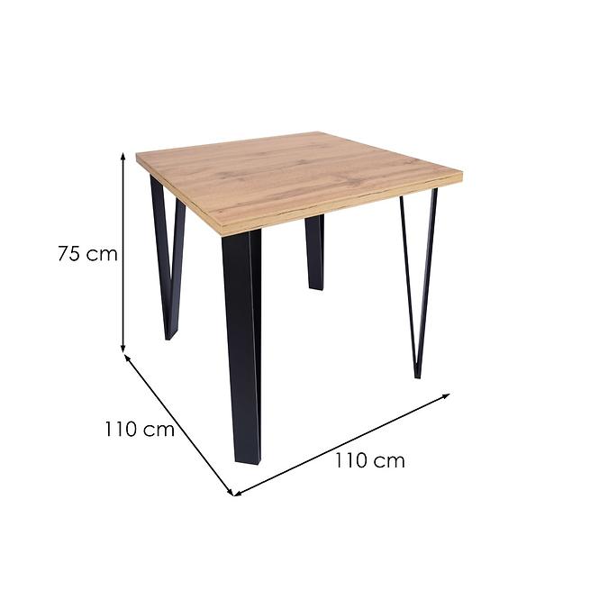 Asztal Karlos 110x110 tölgy wotan