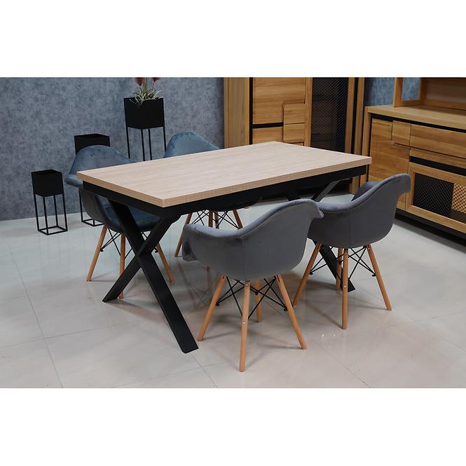 Asztal St-978 140x80+2x40 tölgy wotan