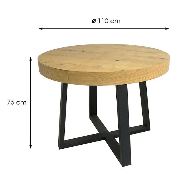 Asztal St-971 110+2x50 tölgy csomós