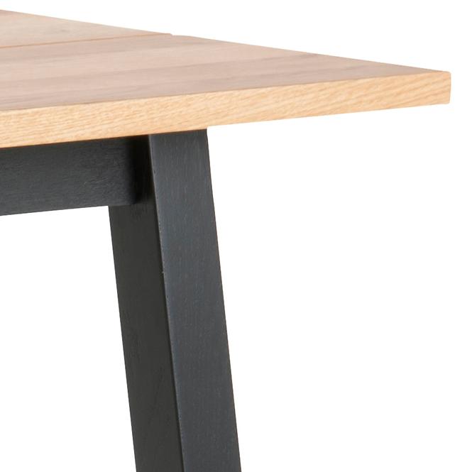 Asztal Rúd Deer Tölgy/Fekete