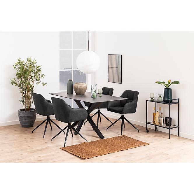 Asztal Kobi Fekete Ceramika 160x90