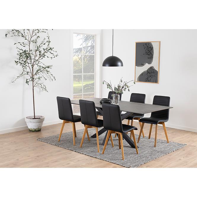 Asztal Kobi Fekete Ceramika 200x100
