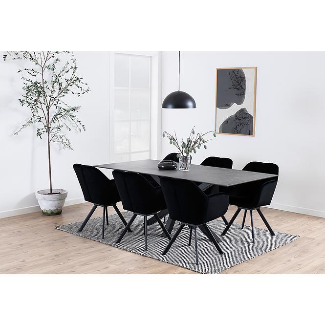 Asztal Kobi Fekete Ceramika 200x100